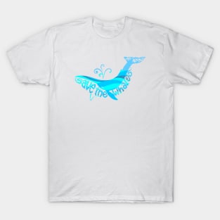 Save the Whales Light Blue T-Shirt